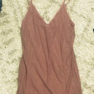 Salmon Sheer Mini Dress